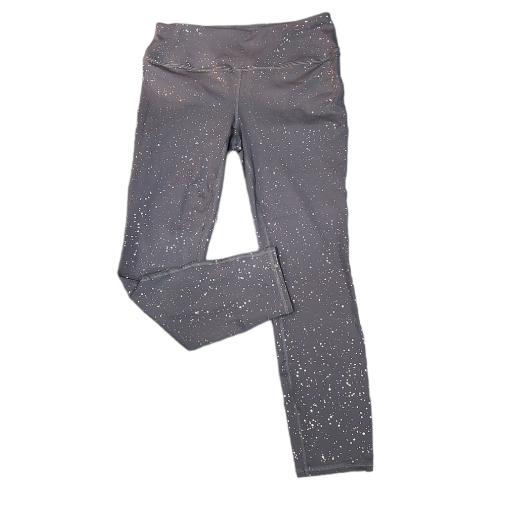 Jockey Women's Gray Gold Star Ankle Length Leggings Pants S